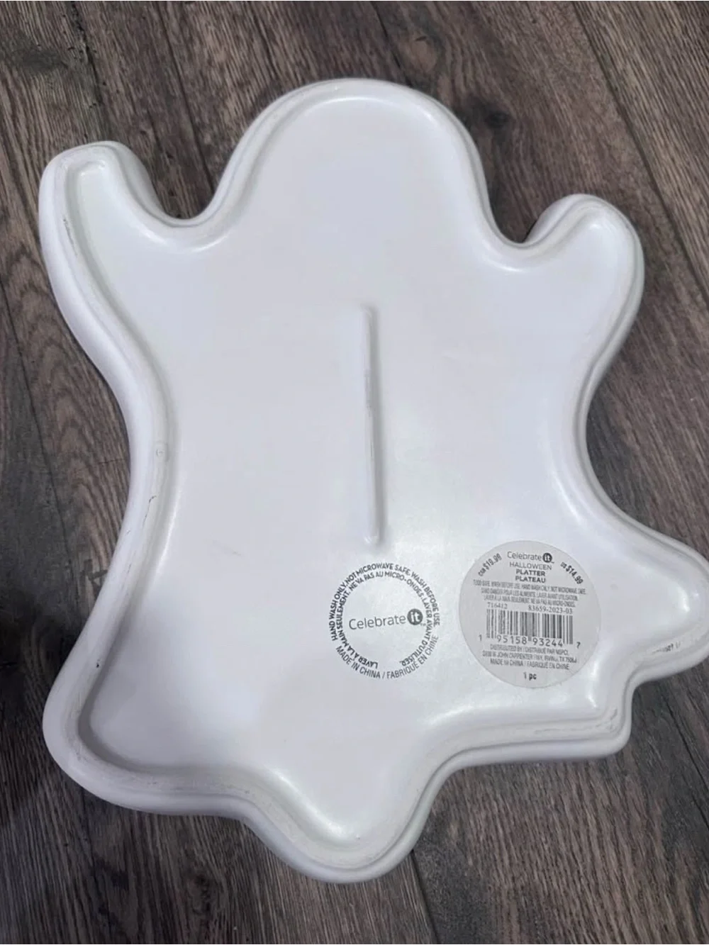 Celebrate It White Ghost Snack Tray